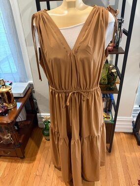 Tan Calvin Klein Maxi Dress